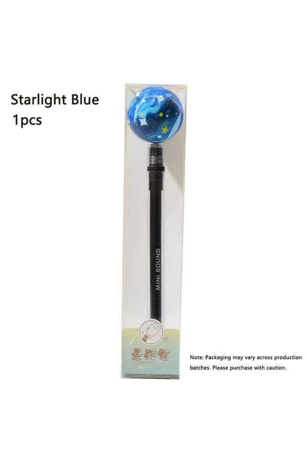 Starlight Blue Magnetic Floating Gel Pen Twist Pen Stress-Relieving Stationery Student Practice Pen