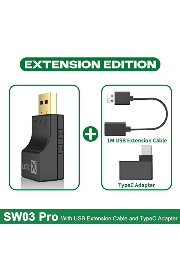 Extension Edition APTX USB Optical Fiber Bluetooth Audio Transmitter aptX-Adaptive/HD/LL Multi-point