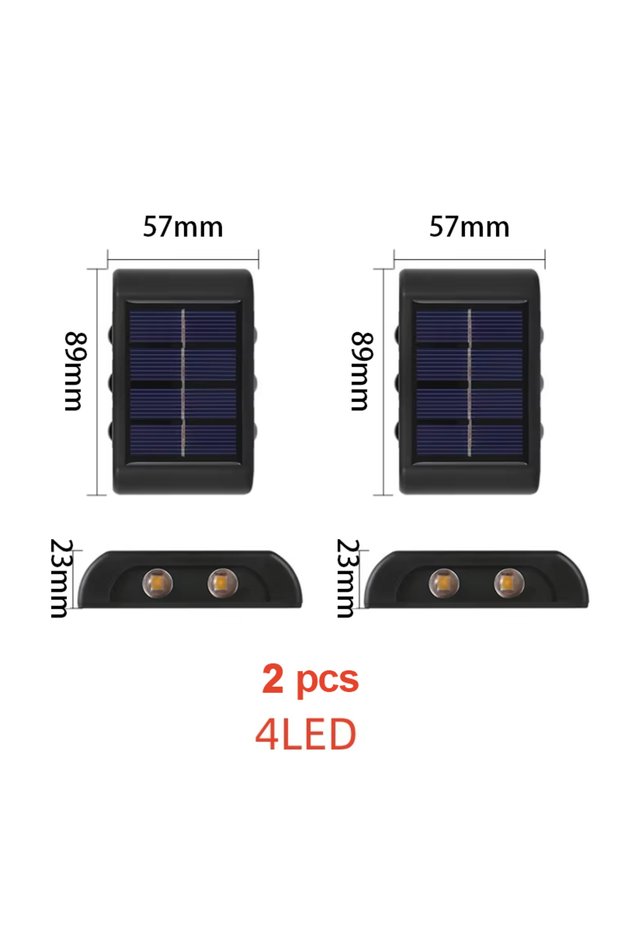 White Light 4leds 2pcs lamp Solar LED Outdoor Light Solar Lighting Sensor Lamp Streetlights Exterior