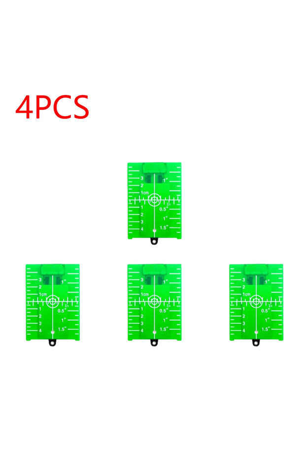 4PCS Green 1-5Pcs Vertical/Horizontal Laser Level Target Card Red/Green Line Beam Distance Plate Inc