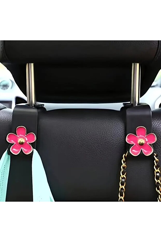 2pcs red 2pcs Universal Car Seat Headrest Hook For Auto Back Seat Storage Organizer Hanger Holder Fo