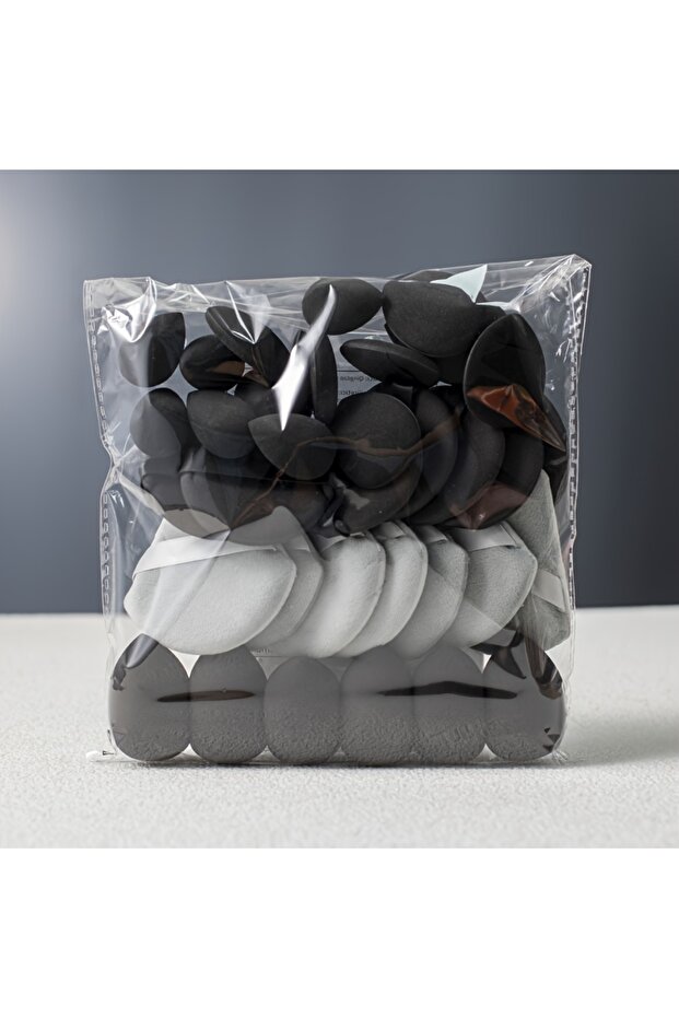 35PCS-FPT1-Black 35Pcs Pro Sponge Set-Hydrophilic Latex-Free Blenders for Foundation/Concealer/Conto
