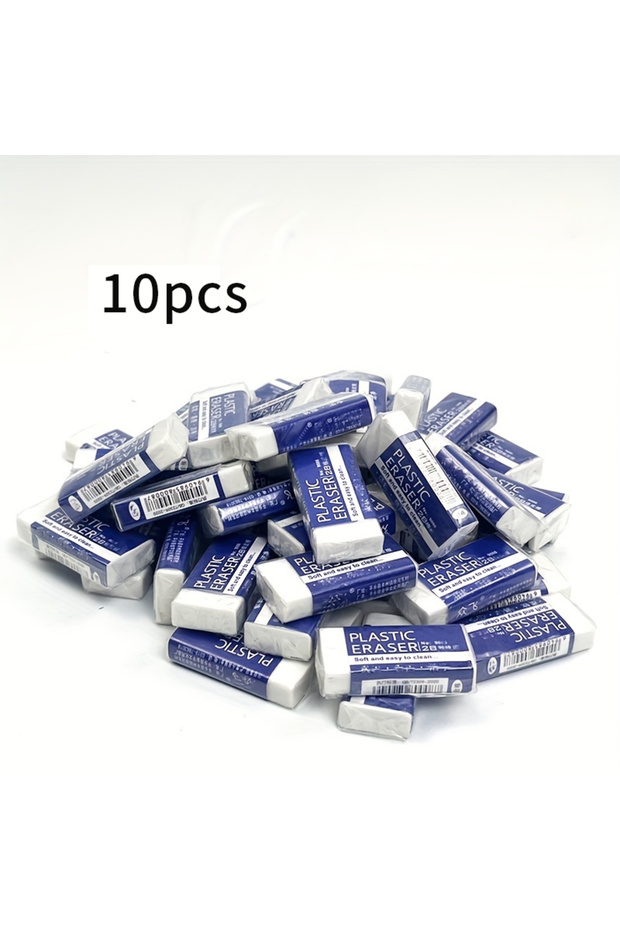 10Pcs 4/6/10Pcs 2B White PVC Eraser Clean and Mess Free Student Exam Office Sketch Soft Eraser