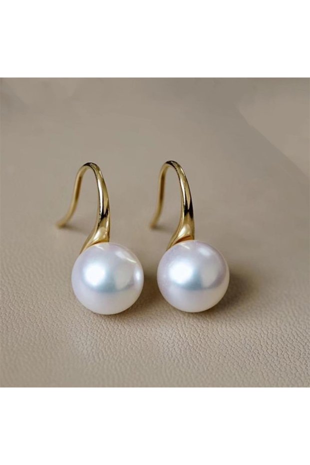 NJ-935 French Vintage Pearl Earrings For Women Luxe Round Imitation Pearls Earrings Fashion Party La