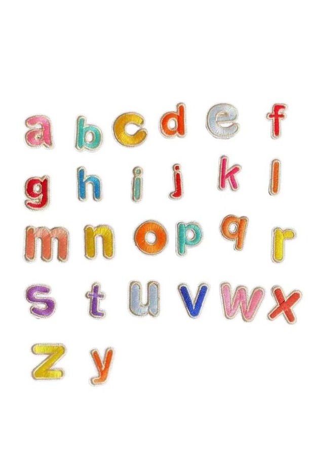 1set-26 letters 26 Letters,A~Z Cartoon Cute Coloured English Alphabet Letter Fabric Embroidery Appli