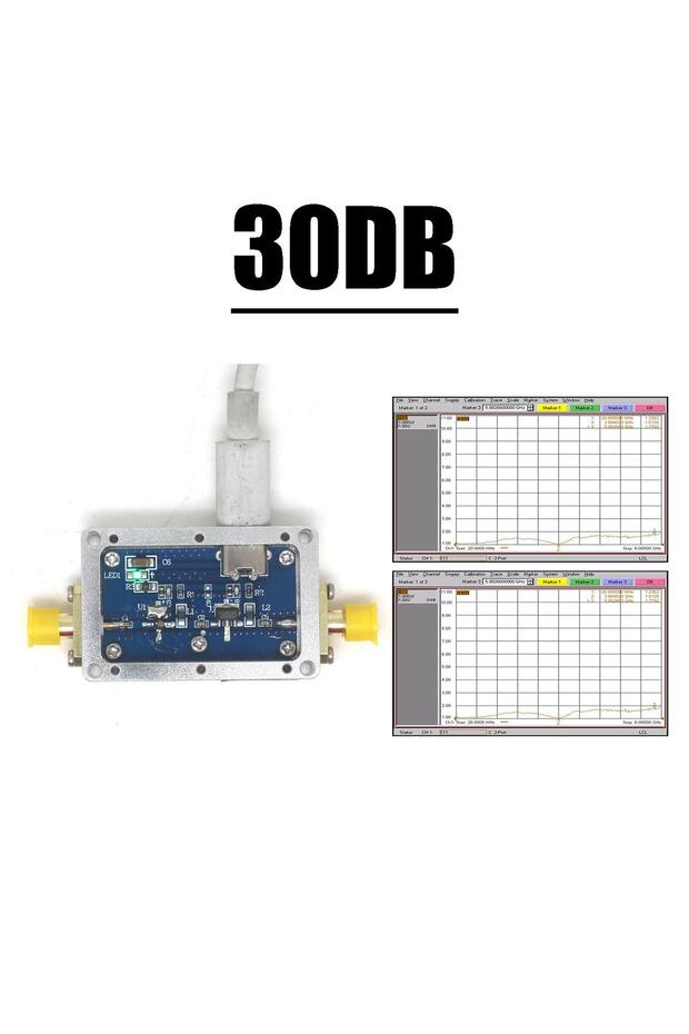 30DB LNA 10M-6G Gain 20db 30db 40db 50db High Flatness RF Low Noise Amplifier Drive Signal Receiver