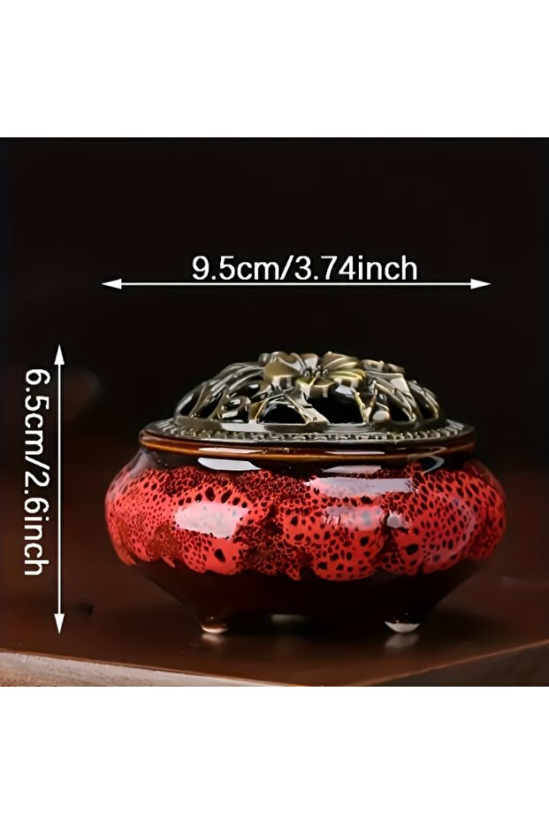 Red Creative Home Spiral Aromatherapy Cigarette Holder, Used as a Decorative Cool Wood Burner for In