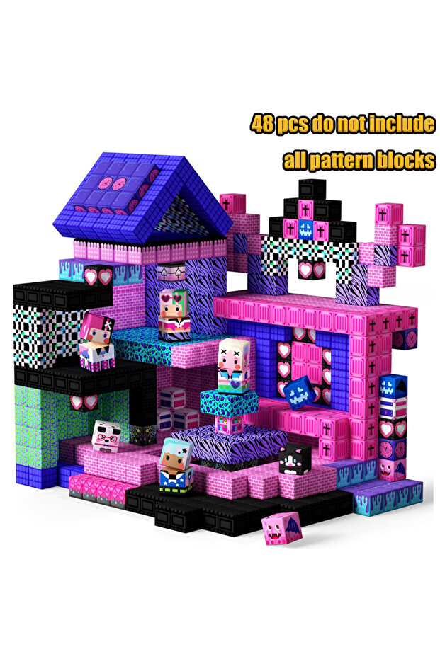 48pcs Music Magnetic Building Blocks Mine World Magnetic Mine Exploration Construction Brick Cube ST