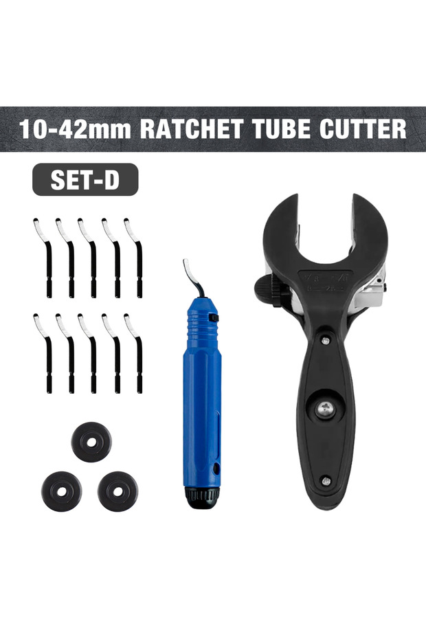 10-42mm SET-D 10-42mm Professional Ratchet Tube Cutter, Cutting Tool, for Copper/Aluminum/PVC/PPR Tu