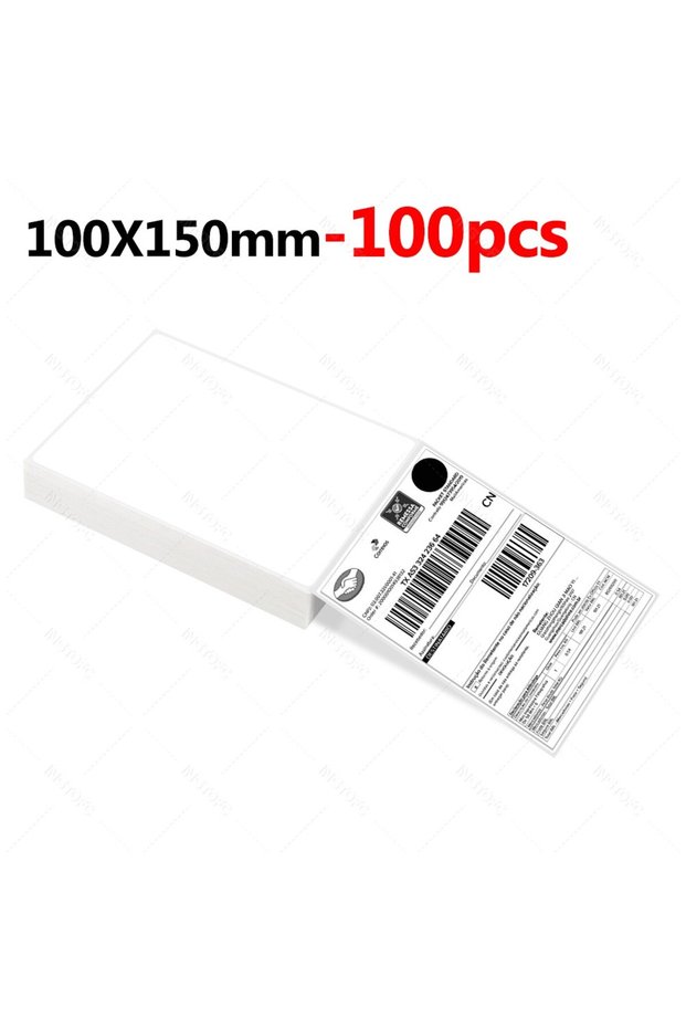 100pcs 4x6 inch Direct Thermal Labels 500/100 Labels Per Stacked Strong Adhesive Resistant Waterproo
