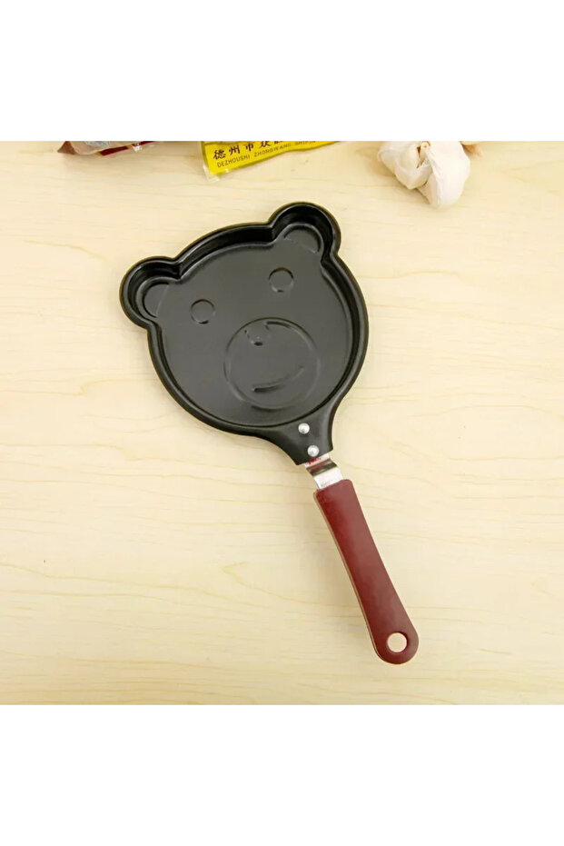 bear Mini Egg Fry Kitchen Supplies Breakfast Love Pan Pancake Pan Heart Omelette Pan Jarhead Without