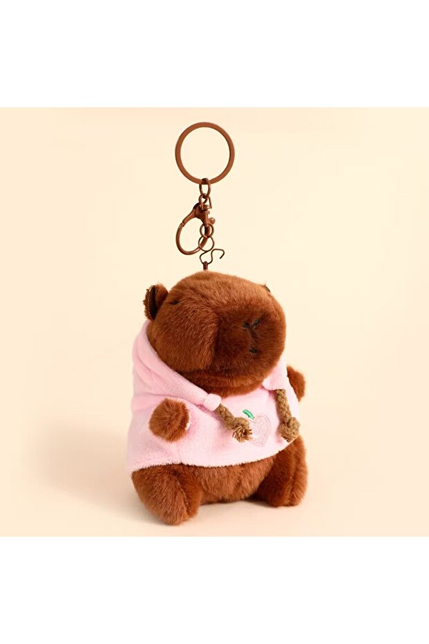 Pink Cute Cartoon Capybara Pendant Plush Toy Doll Bag Hanging Ornaments Cute Kapila Keychain Doll Ca