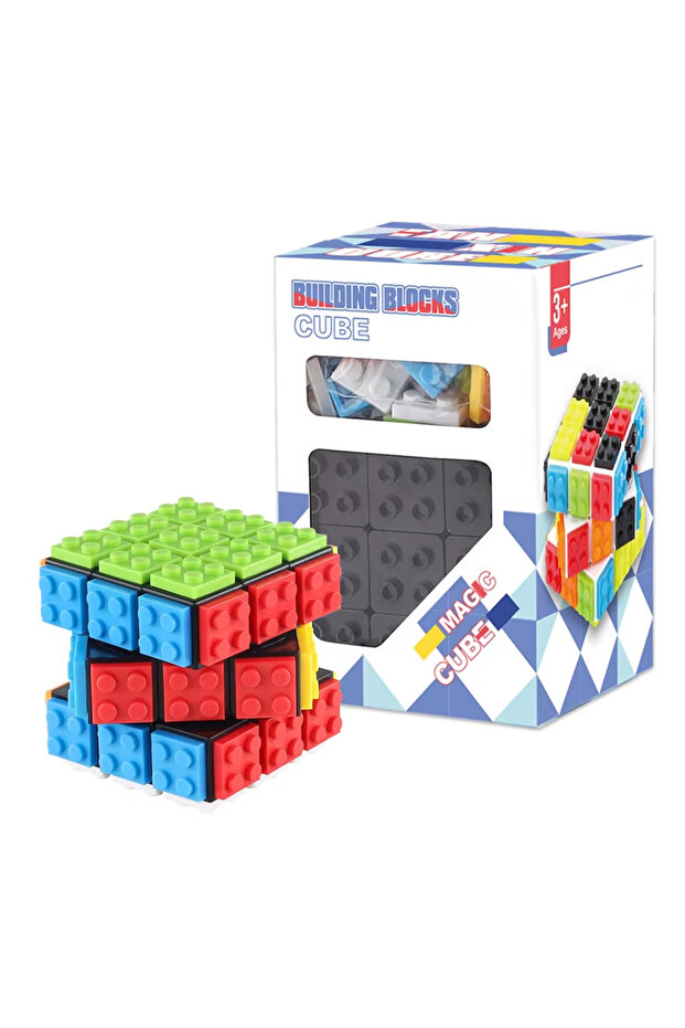 مكعبات بناء سوداء ثلاثية الأبعاد، لغز سحري 3×3×3، لعبة تركيب DIY، مكعب مضاد للتوتر، أداة استرخاء حسية