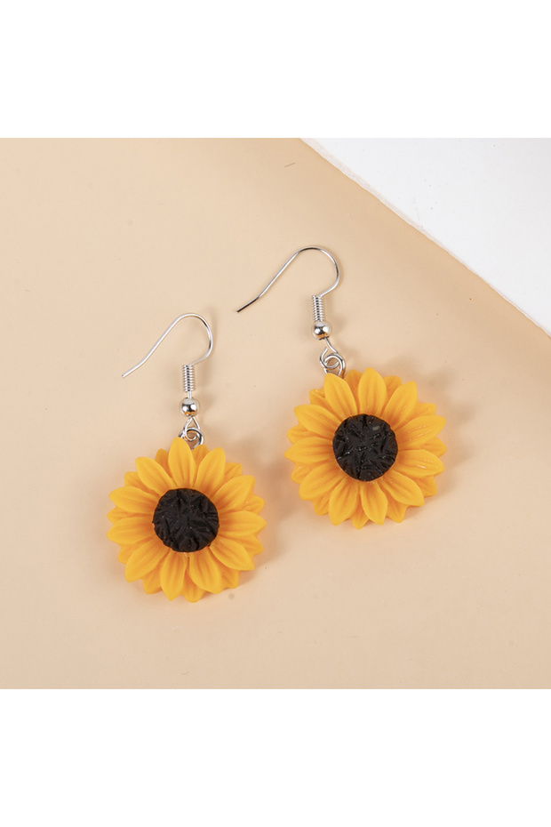 25mm 1pair Resin Daisy Chrysanthemum SunFlower Drop Earrings Multi-szie DangleEarrings Pendant For D