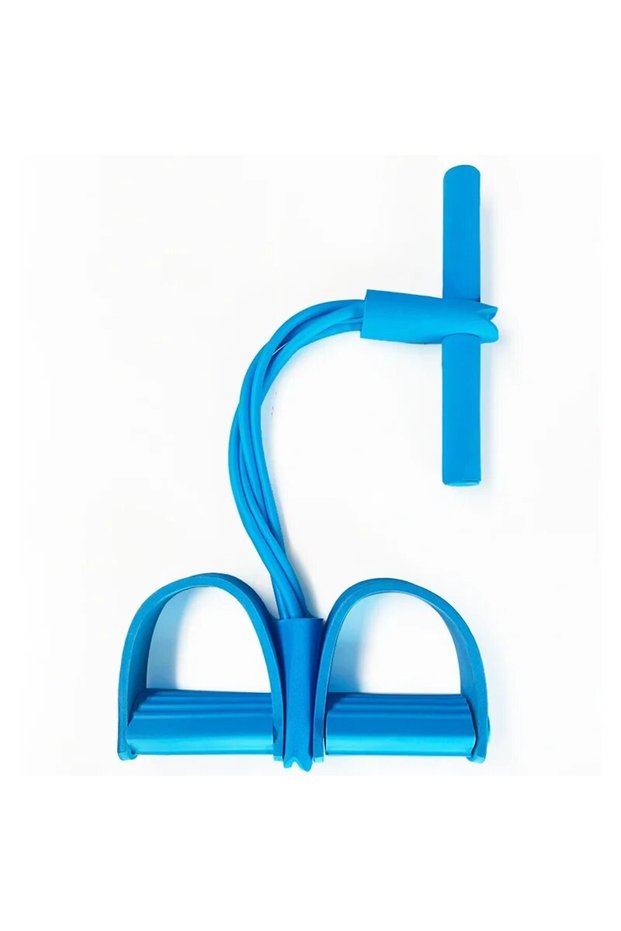 Blue Four-Tube Pedal Tensioner Multi-Functional Household Fitness Equipment Yoga Abdominal Strengthe