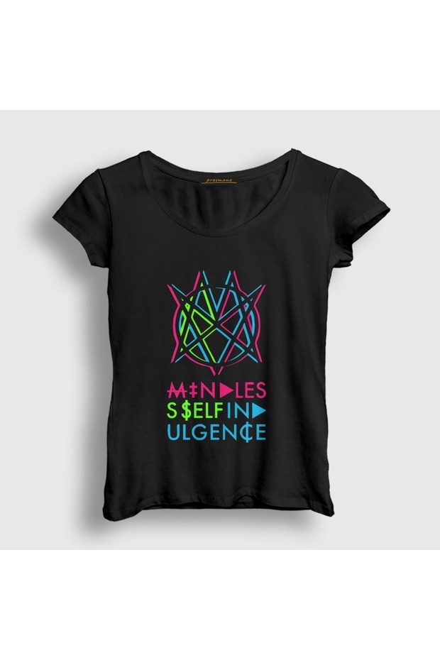 Women's Black Logo Mindless Self Indulgence Rock T-Shirt 613187Tt