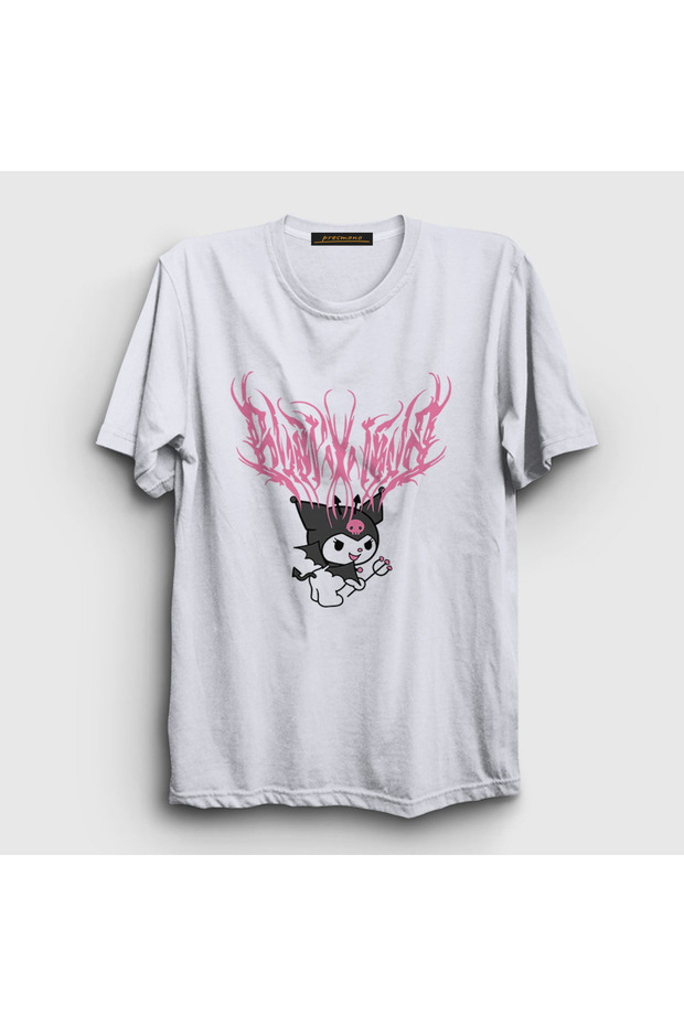 Unisex White Metal Music Kurami Kuromi T-Shirt 567860Tt