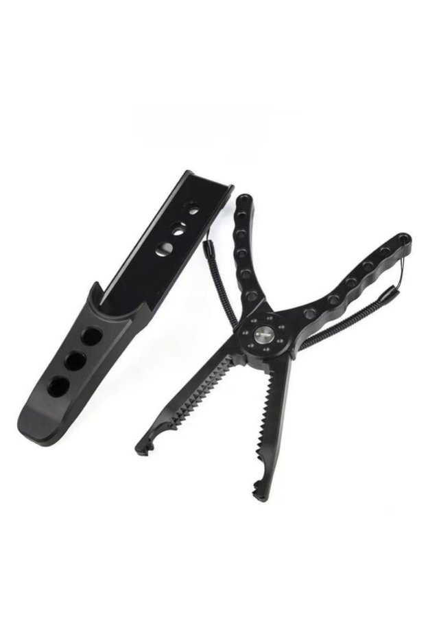 black Fish Lip Clamps Fish Clamp Fishing Flat Tweezers Tackle Tool Fish Controllers Grippers Skidpro
