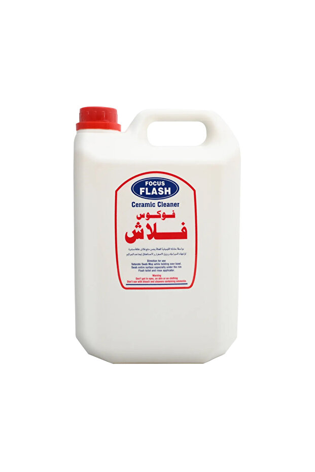 Focus Flash Ceramic Cleaner 5 Ltr | Toilet Bowl & Ceramic Surface Cleaner | Powerful Bathroom Cleaner for Toilets, Sinks & Ceramic Surfaces