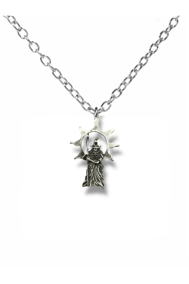 Wizard Unisex Necklace with Wizard Figure – Fantastic Jewelry with 60 cm Metal Chain