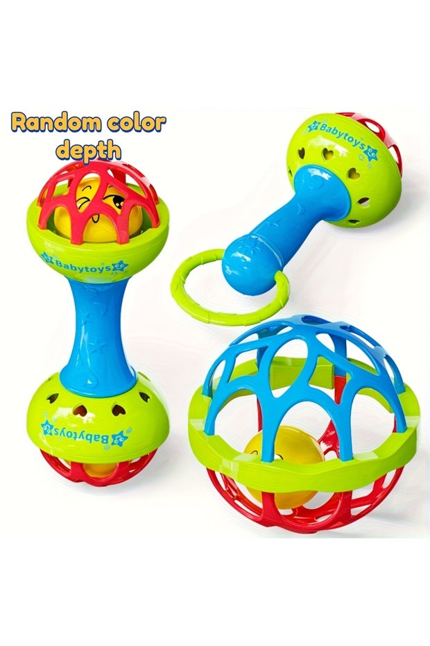 Blue And Red Set 1/3pcs Multiple combinations of drum, bell, and ball toys for Youngsters, can promo