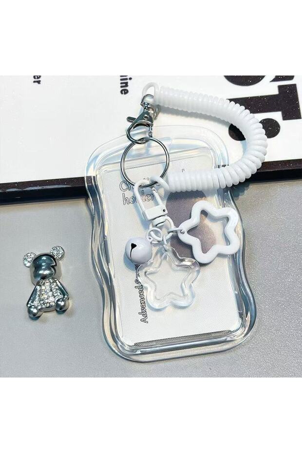 White Bus Simple Transparent Ins Card Cover Student Campus Meal Card Subway ID Card Star Chasing Pro