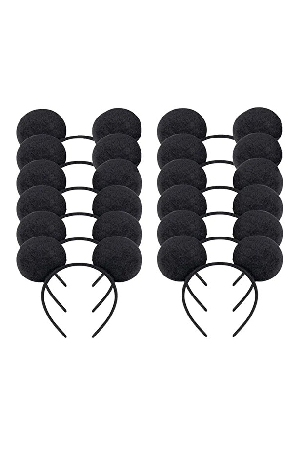 other 12pcs mix4 New Minnie Mouse Ears Solid Bow Ears Headband For Birthday Party Supplies Mickey Mo