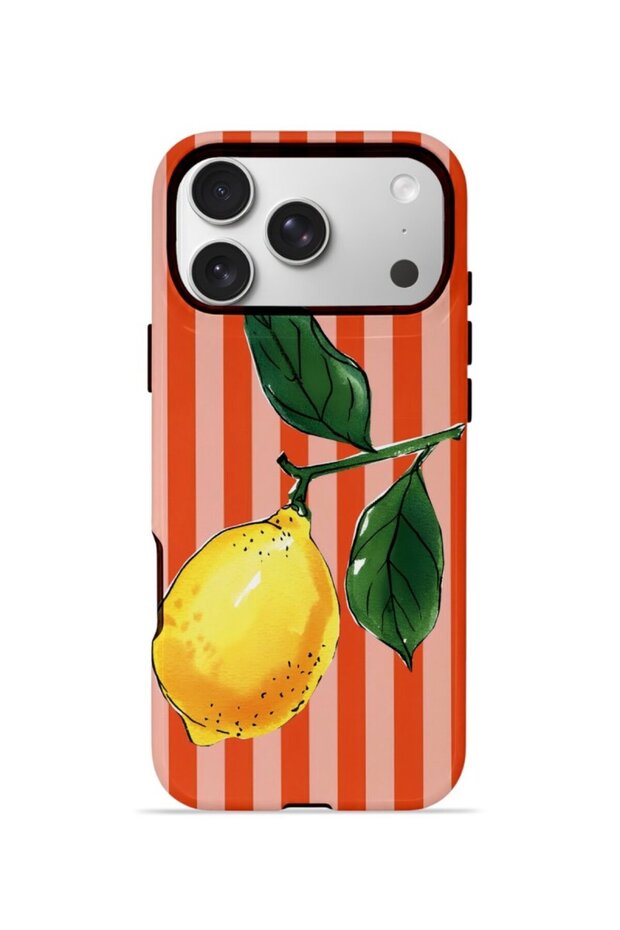iPhone 17 Pro Vorian Dual Layer Case Sicilian Lemon Red Stripe