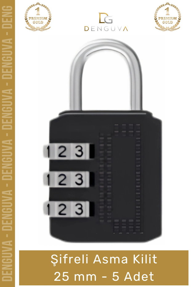 # Padlock Steel Body Durable Secure Suitcase Cabinet Safety Mechanism Combination Padlock 25mm - 5 Pieces
