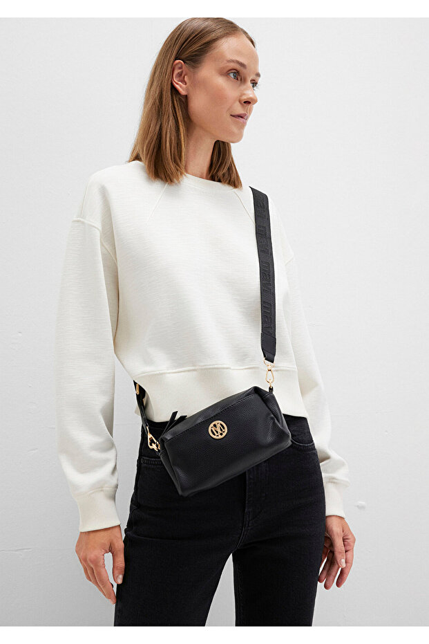 Black Crossbody Bag with Seal Logo Detail 1912662-900