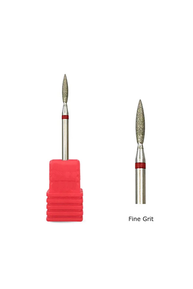 H0210D-F HYTOOS Fine Diamond Nail Drill Bits Cone Shape Russian Mills Cuticle Clean Burr Electric Ma