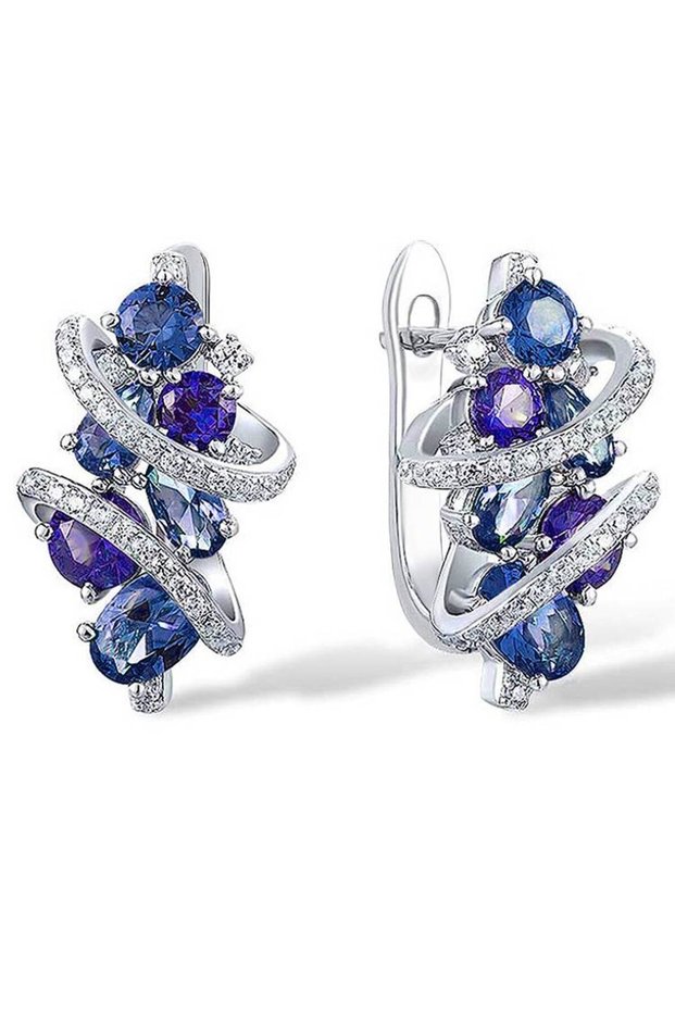 E4854 Huitan Delicate Design Women Hoop Earrings Elegant Party Wedding Lady Charming Accessories Inl