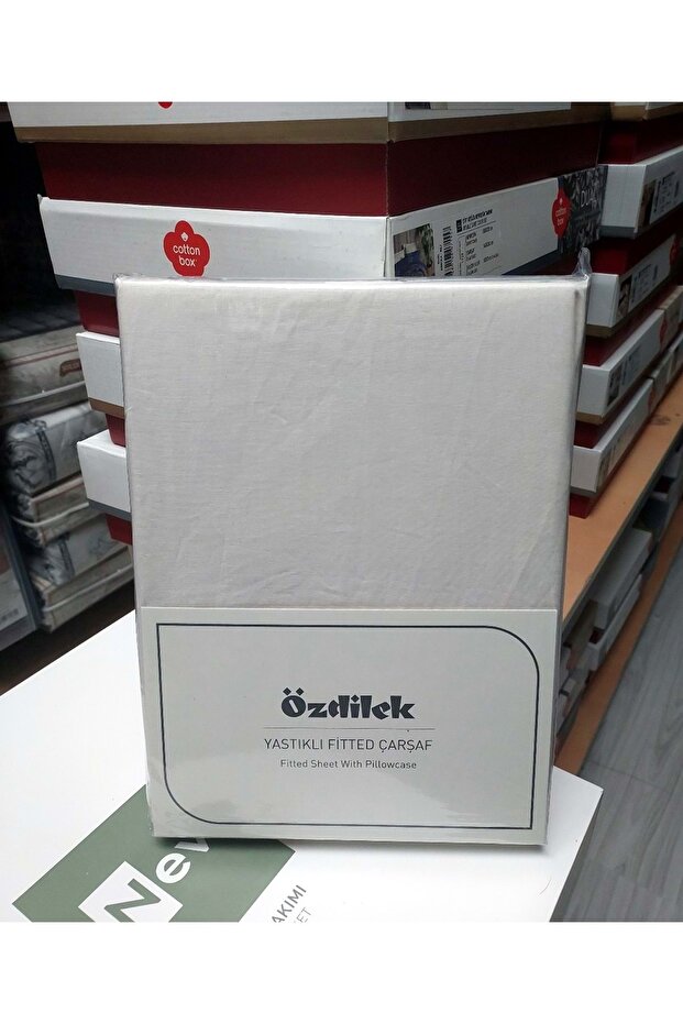 Colourist Fitted Elastic Single Double Bed Sheet Set (120X200)-Vanilla