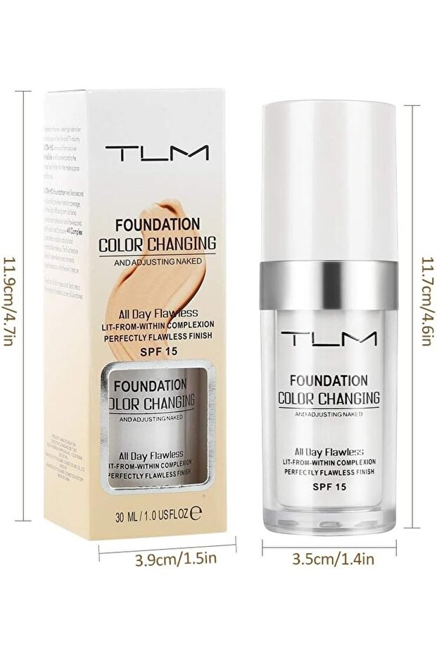 Colour Changing Foundation, Flawless Color Changing Foundation Makeup Base Moisturizing Liquid