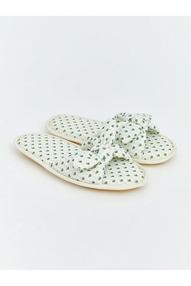 Women's House Slippers with Mixed Bow Figures (S6)