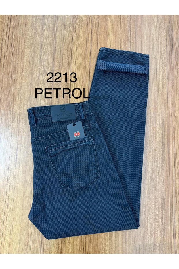 Atk Gi̇yi̇m Men's Navy Blue Special Tone Series Regular Fit Comfortable Cut Jean Trousers Battal Series