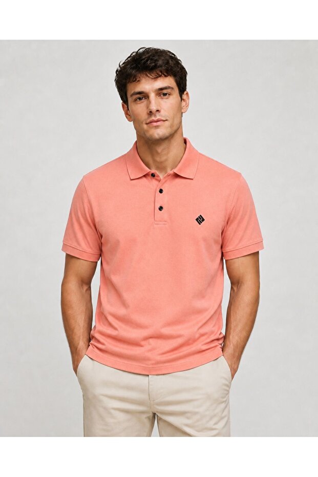 Men's lycra pique short sleeve powder t-shirt