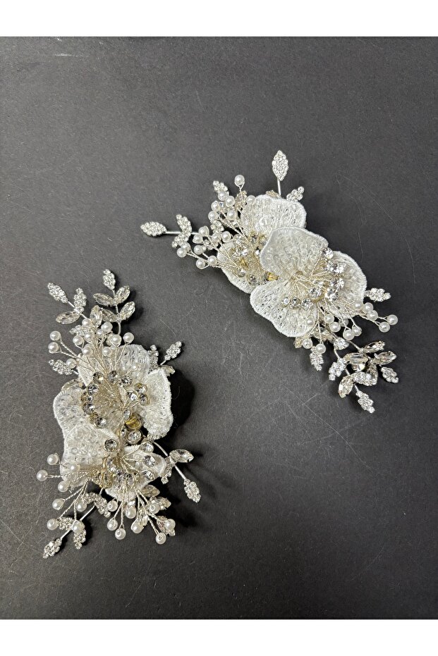 Zircon Stone Special Series Embellished Bridal Hair Accessory with Pearls