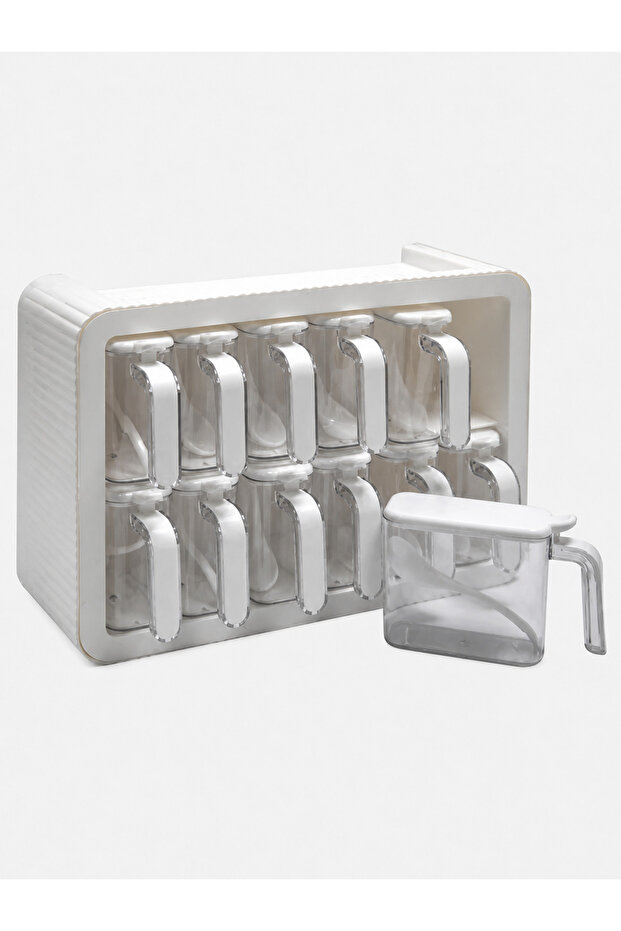 Plastic Spice Container 12-Pack White