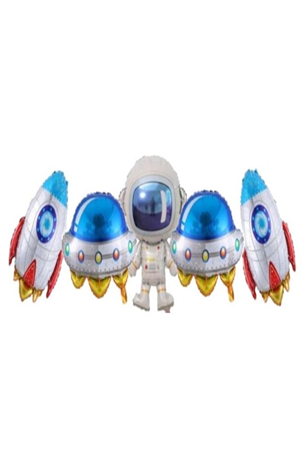 Cojoining Foil balloons Banner Outer Space Astronaut Rocket theme Birthday Party Baby Sh