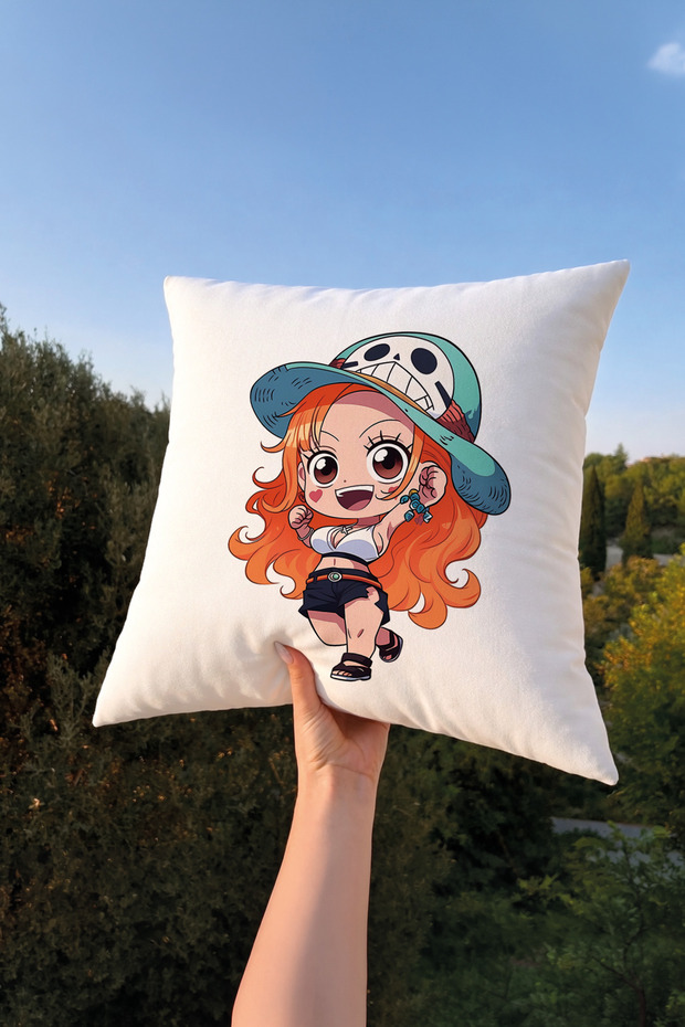 Nami One Piece Throw Pillow Case 43X43 Anime Game Movie Themed Decorative Pillowcase Double Side Printed