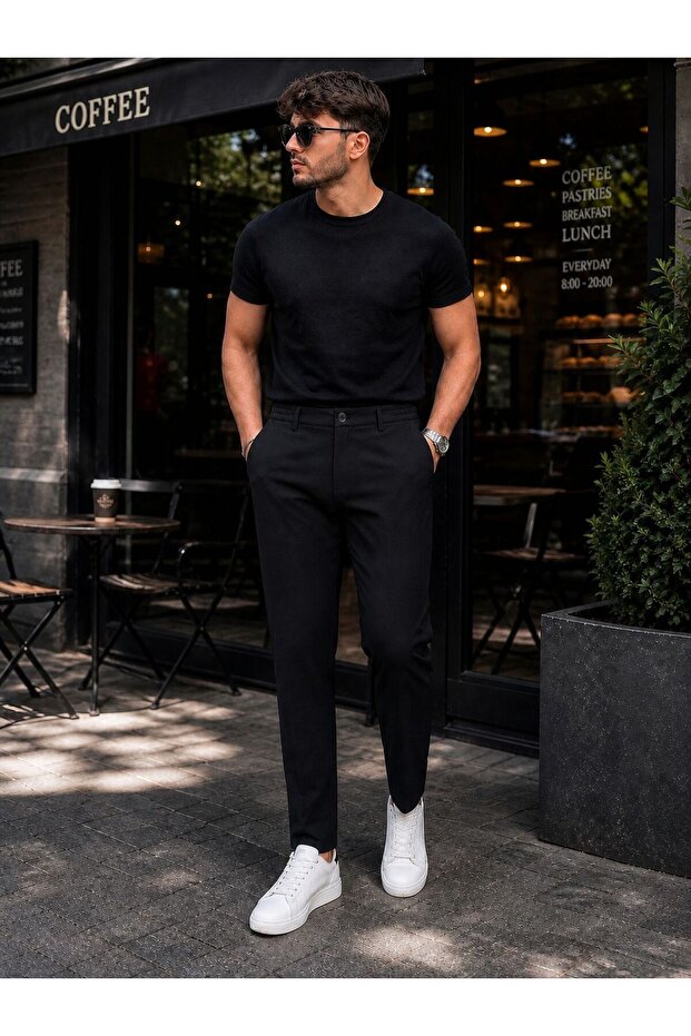 Men's Slim Fit Non-Marking Stretchy Chino Pants