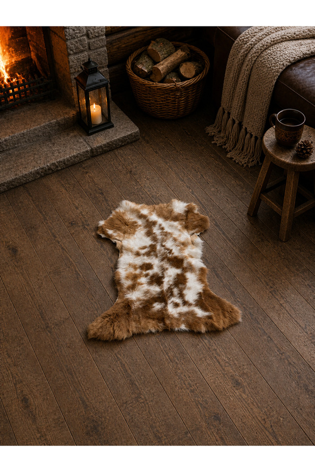 Genuine Lamb (Sheep) Fur 30cm X 60cm Decorative Natural Leather Carpet