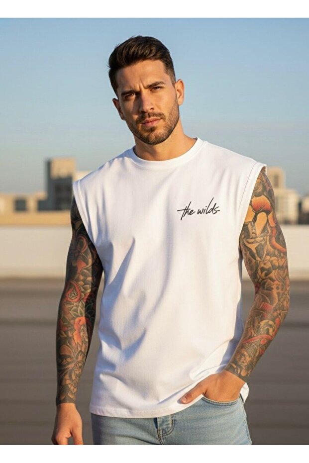 The Wilds Printed Men's Zero Sleeve Sportsman Sleeveless Tshirt