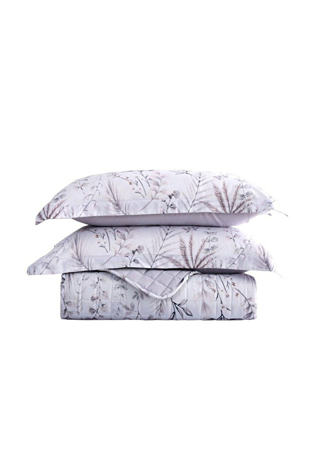 4-Piece Microfiber Printed Bedspread Queen Set - 2