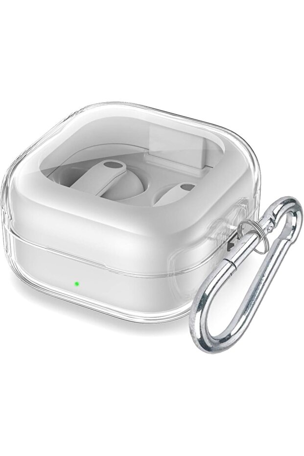 جراب من السيليكون غير اللامع متوافق مع سماعات Galaxy Buds 4 Pro مع خطاف