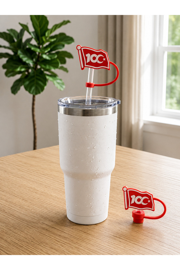 Silicone Straw Stopper Cap Dustproof Cover Shaped Straw Head for Stnly Quencher Thermos