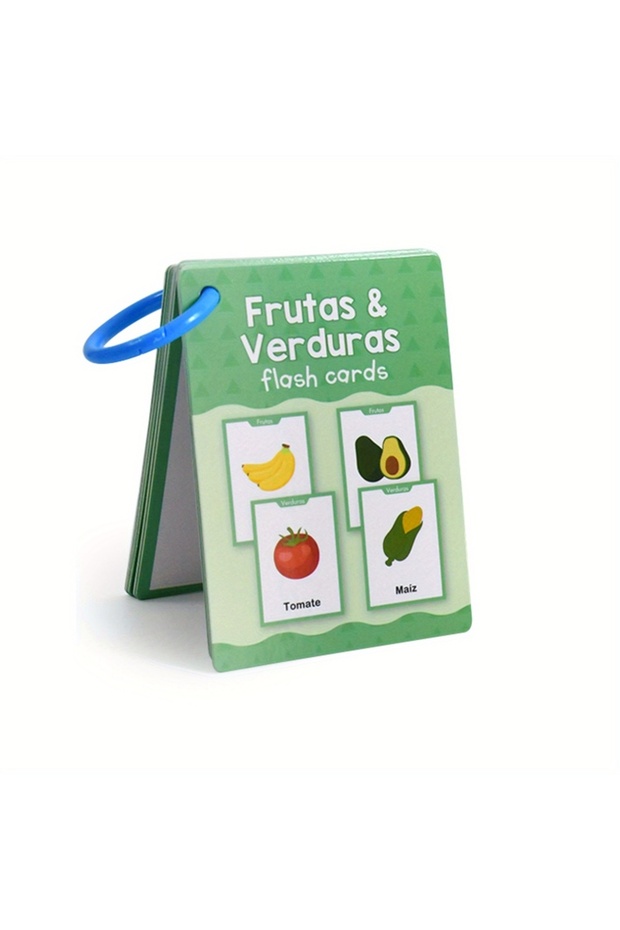 Fruits Vegetables Spanish Vocabulary Learning Flashcards Words Cognitive Cards Educational for Presc