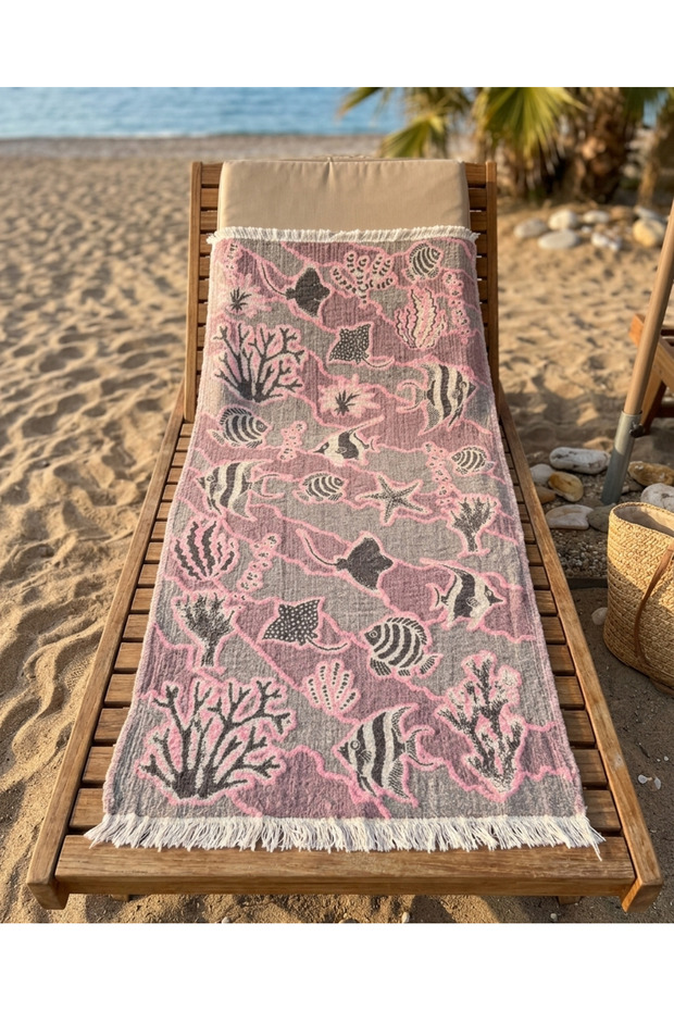 Muslin Peshtamal 100% Cotton Organic Beach Towel 3-Layer Luxury Peshtamal