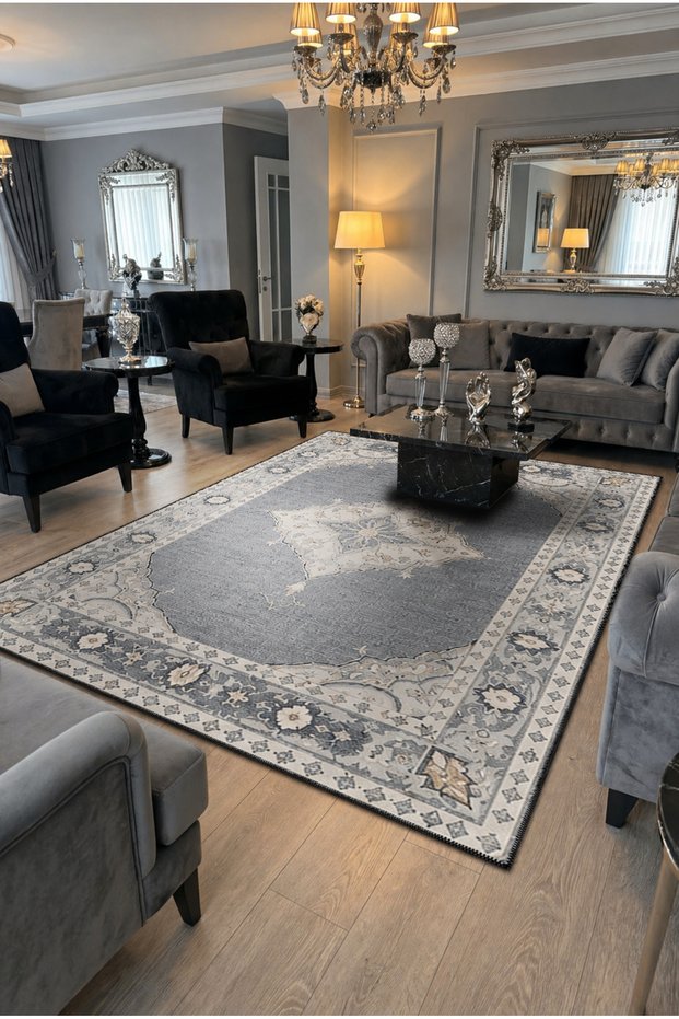Sdt Traditional Patterned Modern Woven Base Decorative Carpet Sdt1206